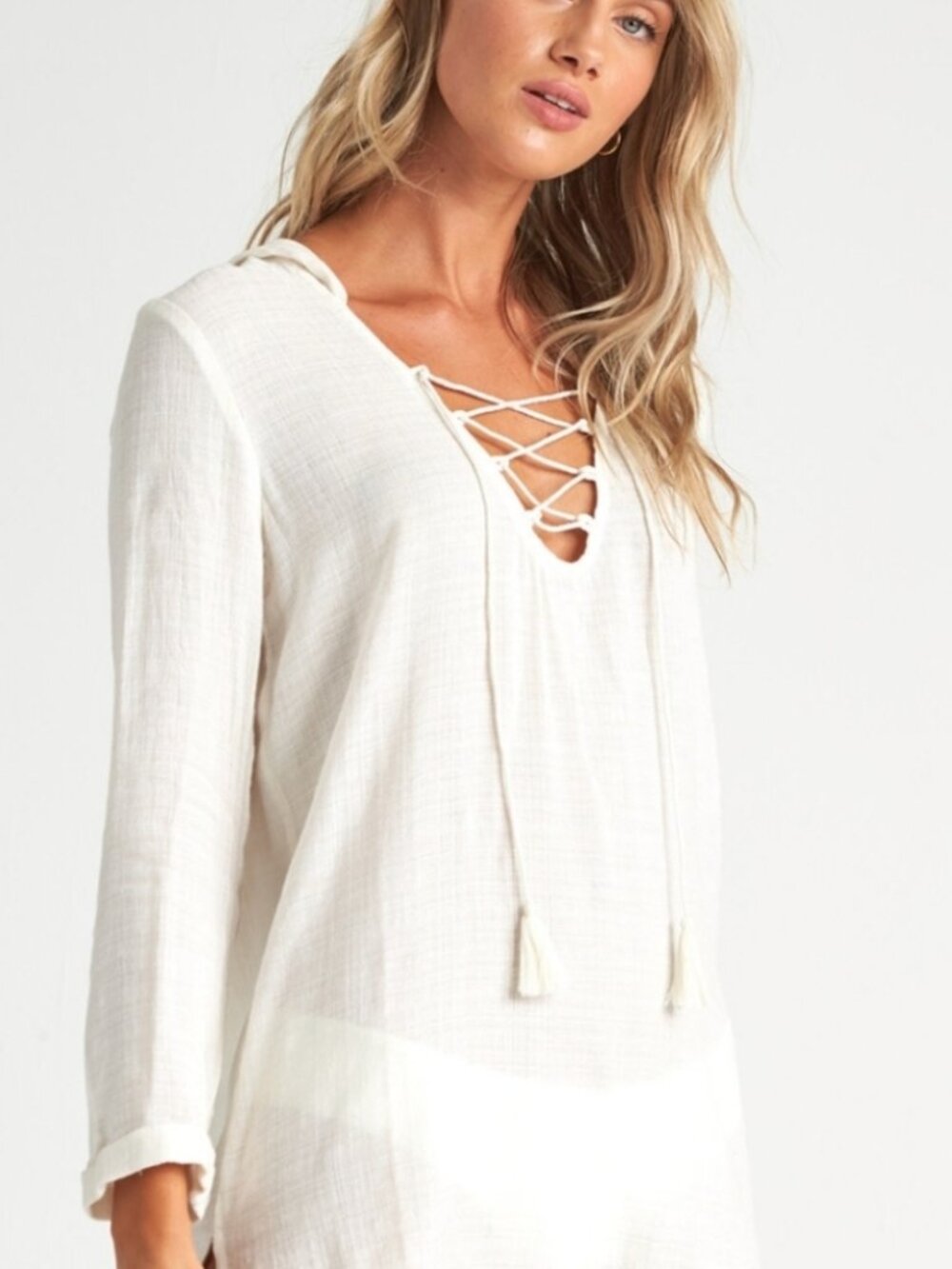 NWT Billabong Women’s Aloha Lace Up Tunic Swim Cover-up